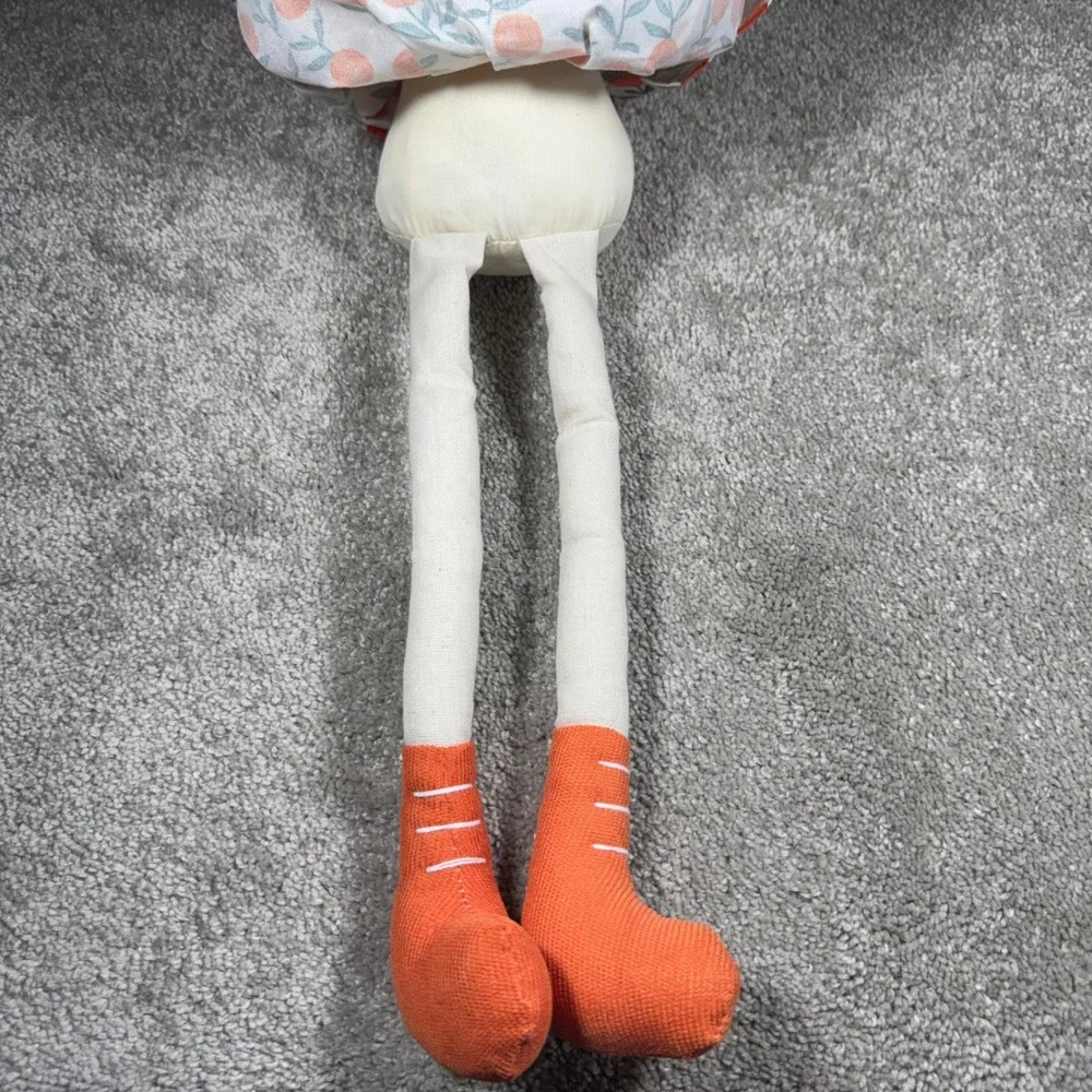 Decorative Bunny Long Legged Orange Fruit Dress Weighted Shelf Sitter‎